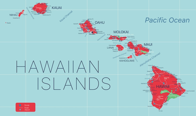 ハワイ諸島で観光客の訪問が許されているのは6島だけ